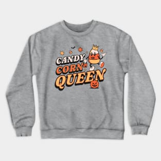 Candy Corn Queen - Retro Vintage Halloween Crewneck Sweatshirt